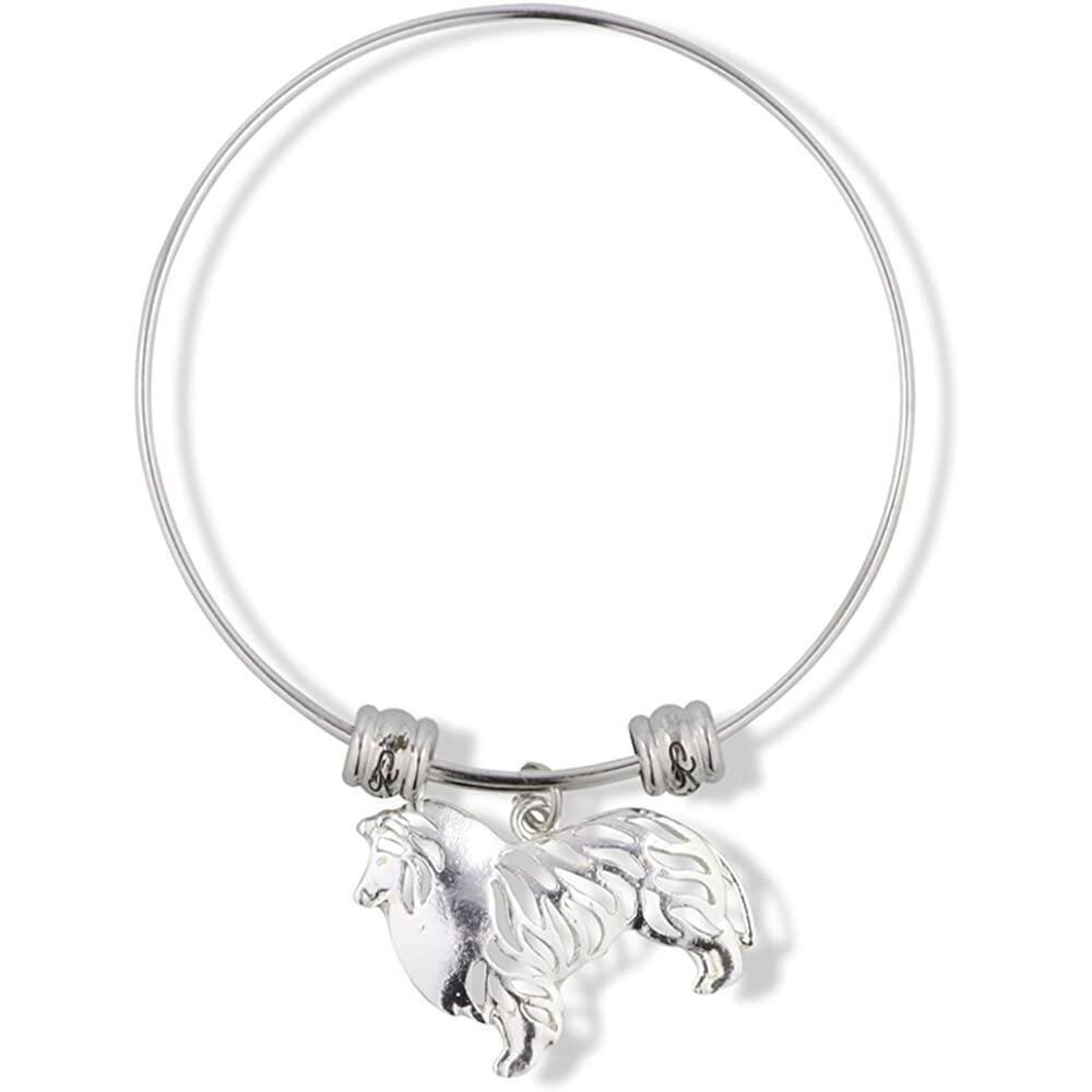 Collie Dog Fancy Charm Bangle